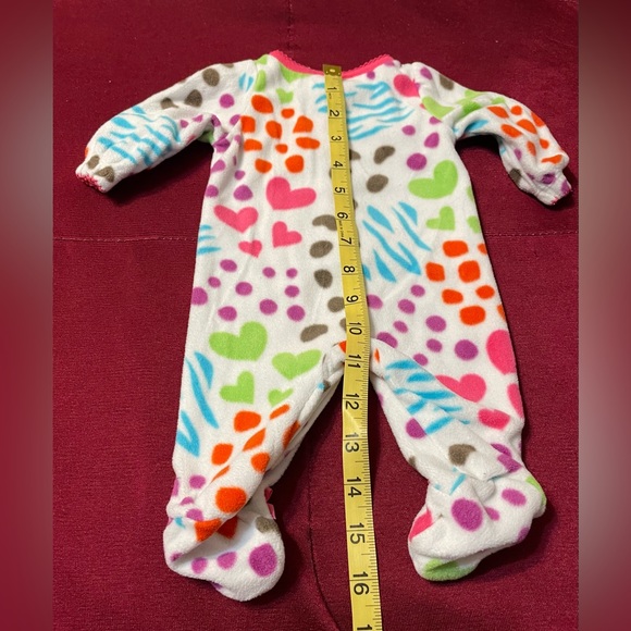Koala Baby White Footed Sleeper with Colorful Heart/Dots/Zigzag Pattern - Picture 6 of 6